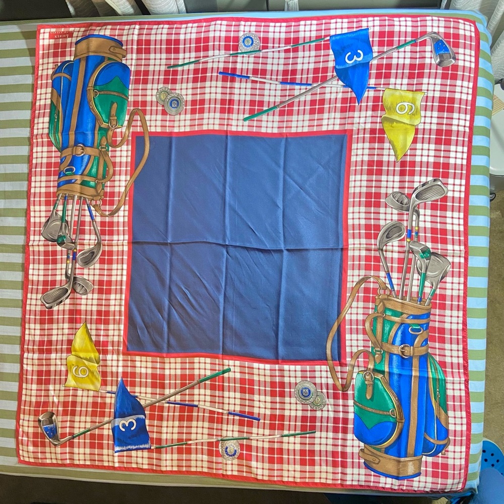 Rare Vintage Lauren Ralph Lauren Golf Silk Scarf